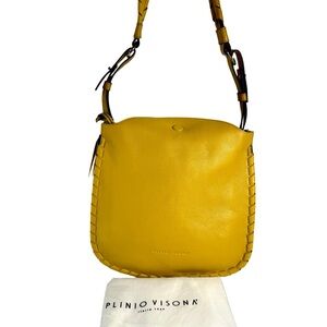 Plinio Visona Mustard Yellow Shoulder Bag